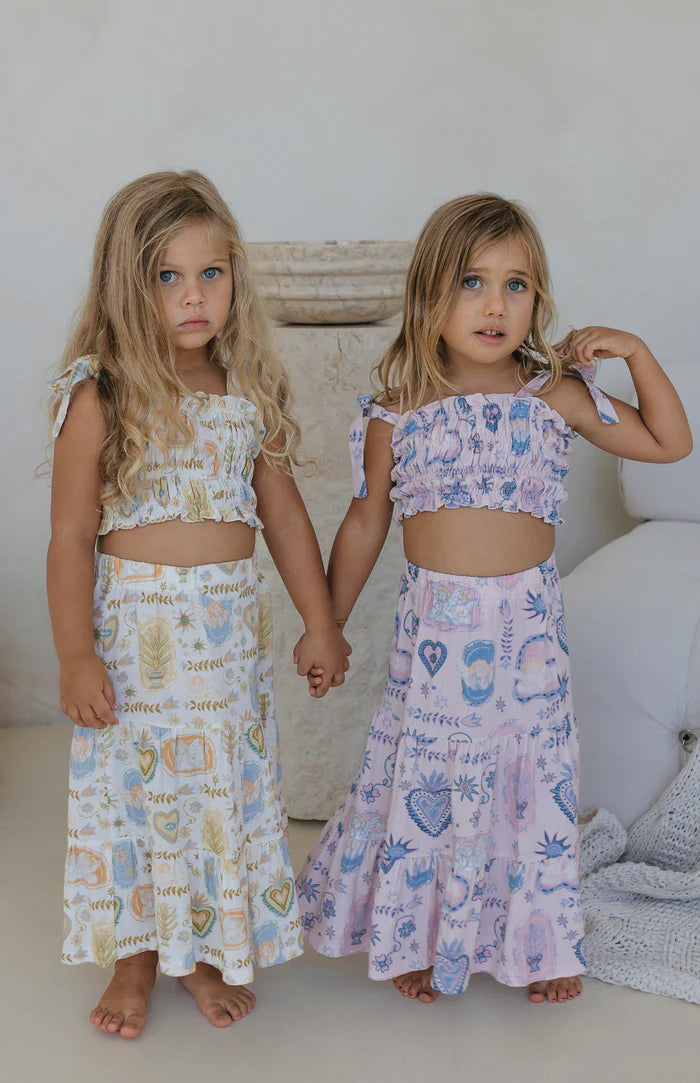 MIMI CROP & SKIRT SET - PINK AMORETTE