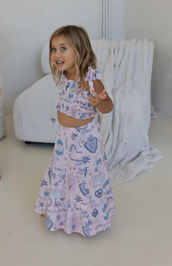 MIMI CROP & SKIRT SET - PINK AMORETTE