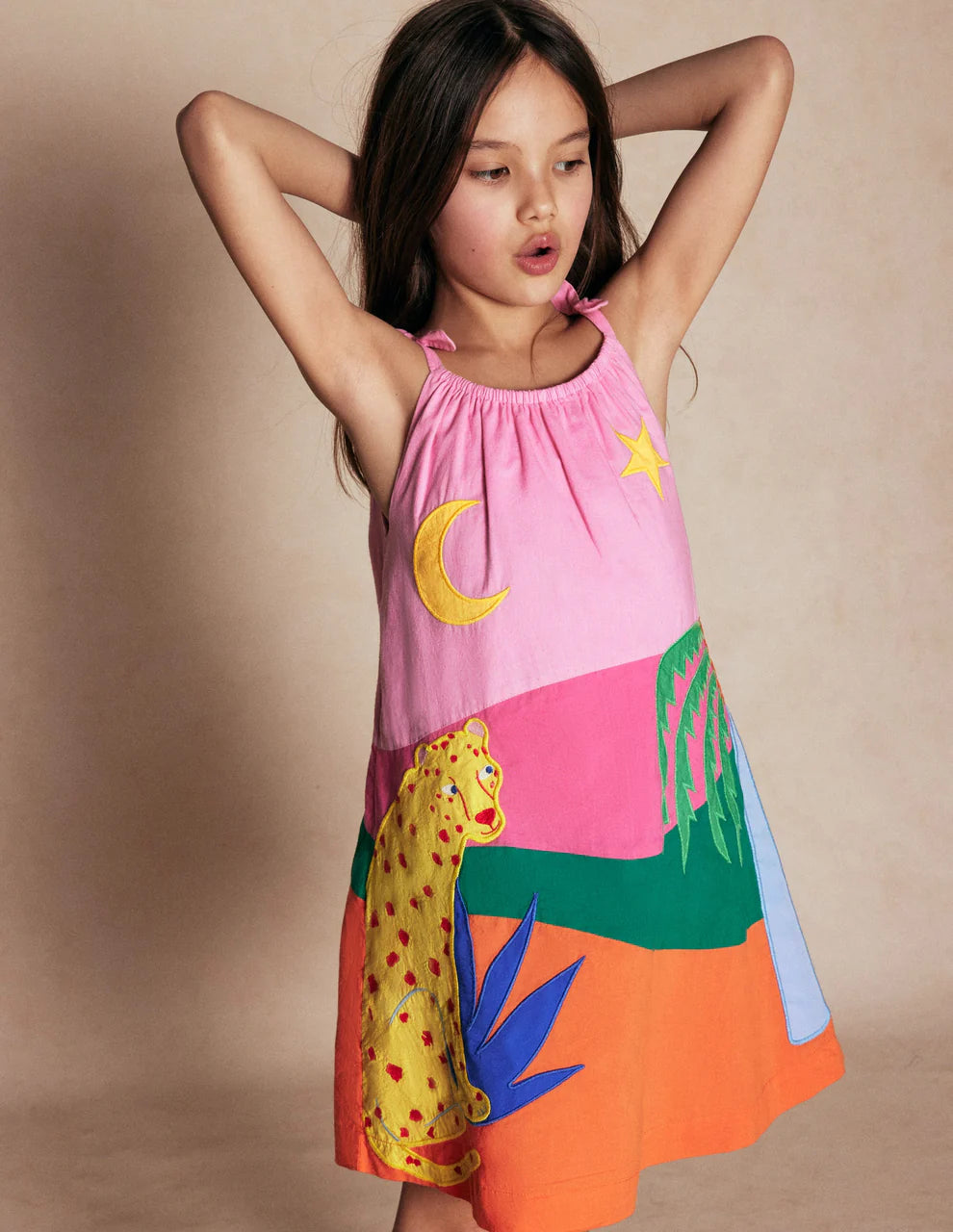 Strappy Appliqué Dress