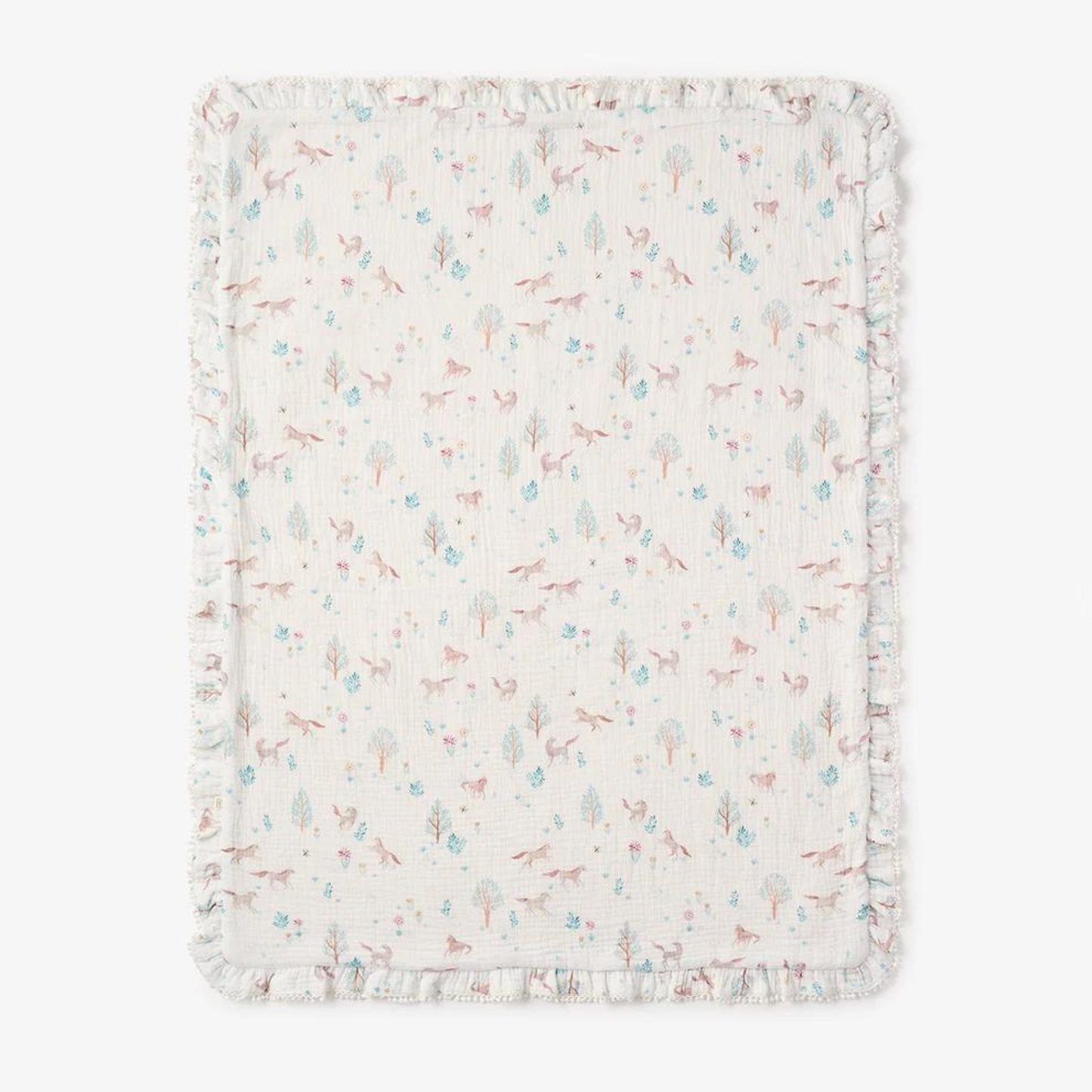 Pony Meadow Organic Muslin Fur Back Blankie