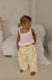Butter Dot Barrel Jean & Ava Crochet Top