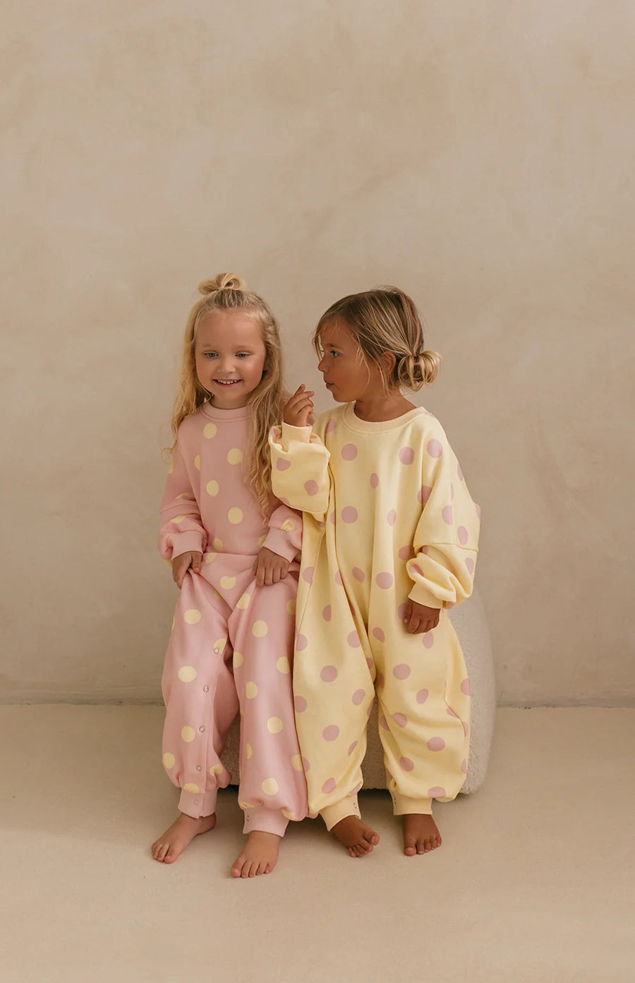 Strawberry Cream Dot Lounge Suit