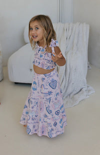 MIMI CROP & SKIRT SET - PINK AMORETTE