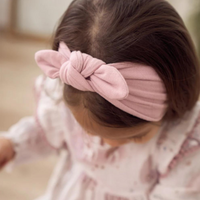 Brushed Cotton Knotted Bow Headband