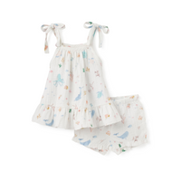 Ocean Adventure Organic Muslin Tie Top Set