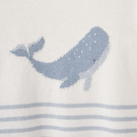 Whale Striped Knit Short Set