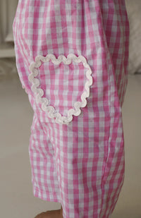PICNIC RIC RAC JUMPSUIT- PINK GINGHAM
