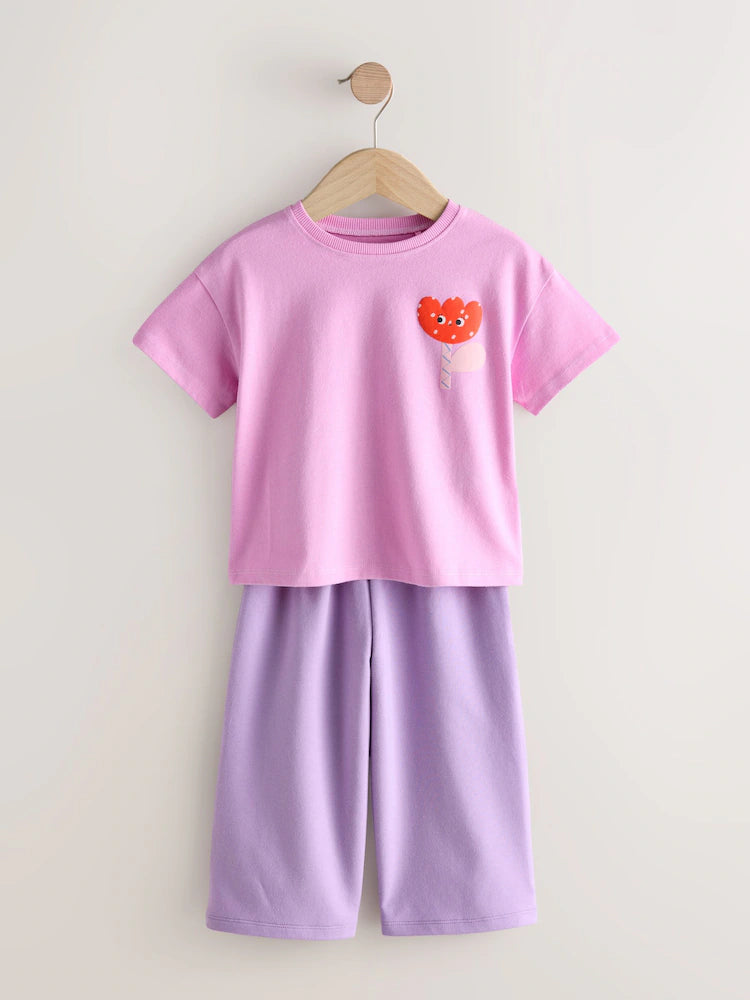 Green/Pink Top & Trousers Set 2 Pack