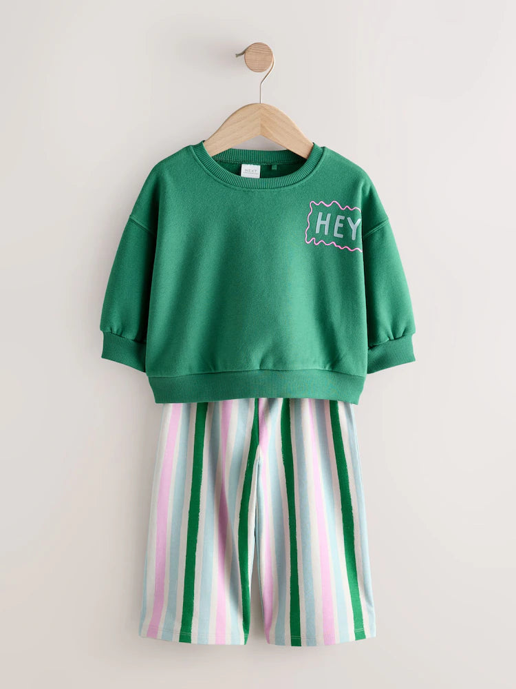Green/Pink Top & Trousers Set 2 Pack