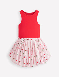 Bubble Hem Rib Dress