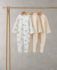 Bunny Floral Sleepsuits (Pack of 3) - Pink