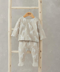 2 Piece Giraffe Textured Set